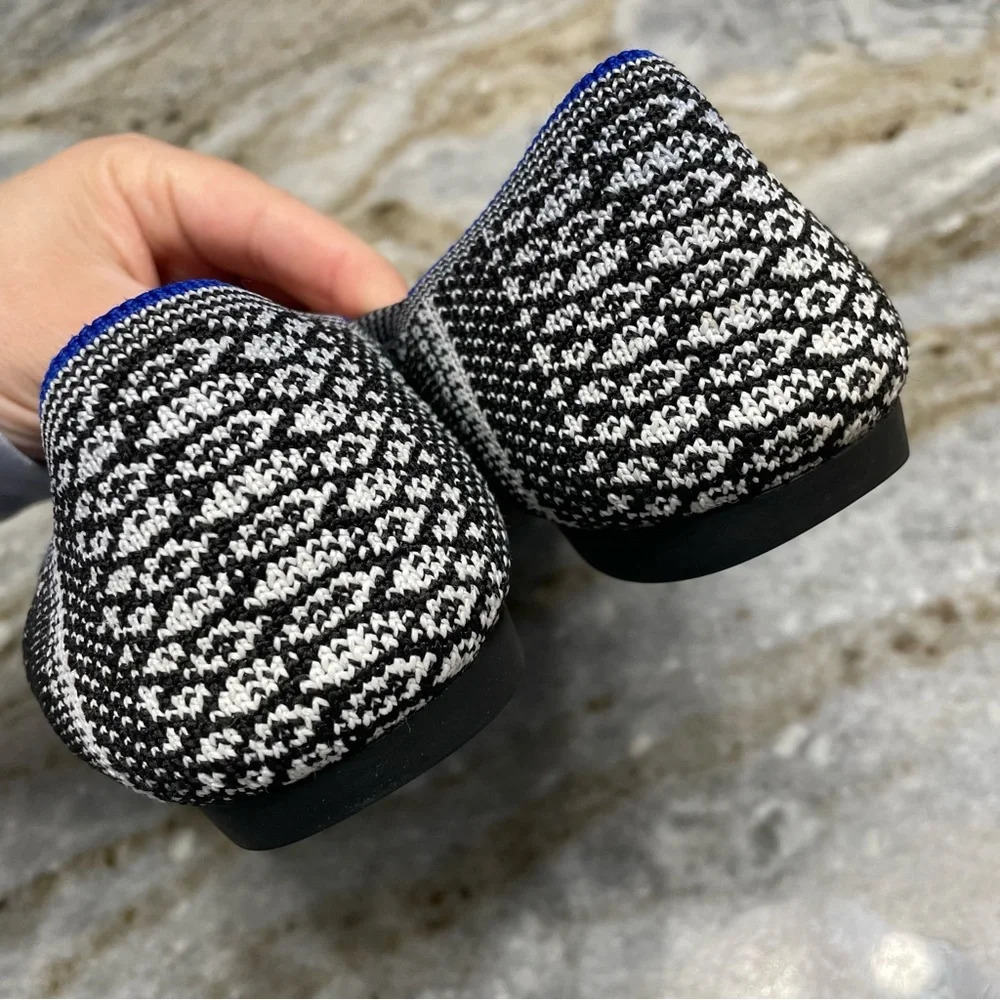 Rothy's Black and White *Retired* Python Point Size 7.5 - Picture 9 of 13
